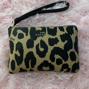 Coach Leopard Print Wristlet